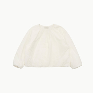 NECK 24FW PADDED TOP 圆领夹棉上衣米色百搭 秋冬新款 AMOMENTO