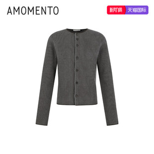 AMOMENTO 25秋冬新款 25FW CARDIGAN 条纹纽扣开衫 STRIPE