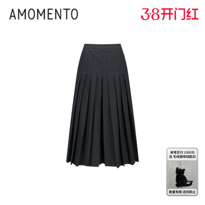 26早春新压褶羊毛阔腿裤