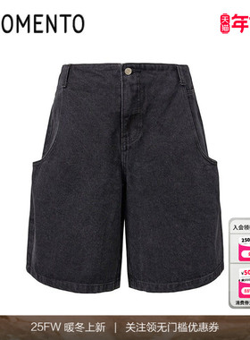 [AMOMENTO] 25SS Denim Shorts 25新款男士镂空口袋牛仔休闲短裤