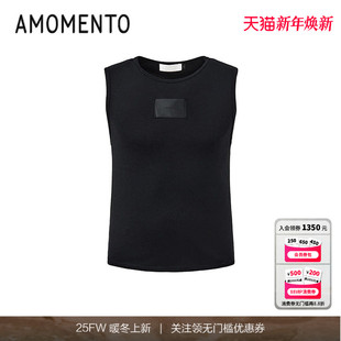 Round Neck Sleeveless 背心男无袖 2PS Top新款 坎肩 AMOMENTO