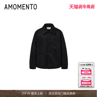 Pocket Denim 简约衬衫 AMOMENTO 外套潮 时尚 25PS 25新款 Jacket