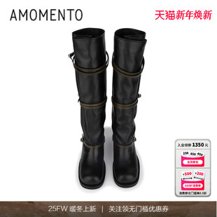 BELT LONG 腰带长靴时尚 AMOMENTO 风 新款 25FW 25年秋季 BOOTS