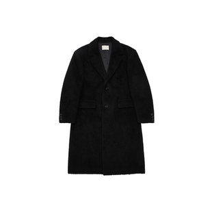 HAIRY LONG 大衣男式 AMOMENTO 黑色 毛绒长款 24FW 秋冬新款 COAT