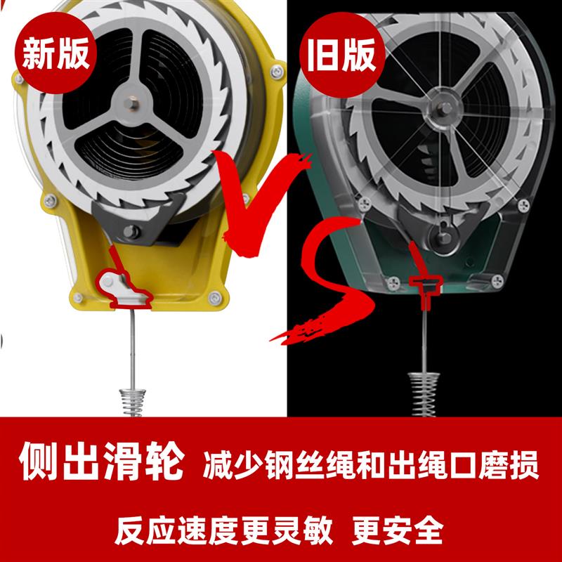 高空作业防坠器速差器新型国标双锁止自锁器工业级钢丝防坠安全绳