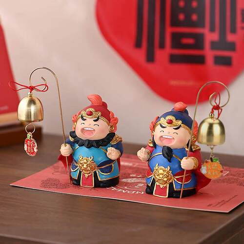 开工大吉大利大将门神招财平安喜乐摆件办公室工位桌面装饰品