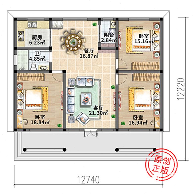 自建房新农村房屋一简单别墅设计图纸带欧式经济型院乡村施工图层
