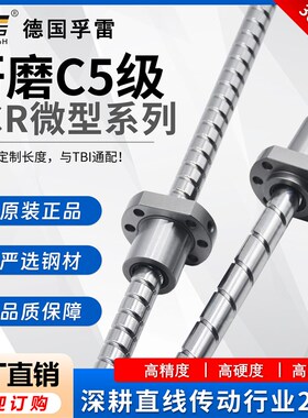 德国孚雷现货供应C5微型精密滚珠丝杆SCR/DFU1605/2010/2505/3210
