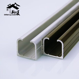 加厚铝合金吊轨玻璃门吊轮滑道 吊门轨道移门配件推拉门吊门轨道