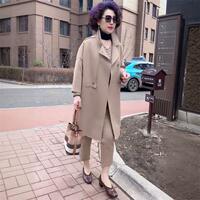 Fashionable and elegant mid-length large-sized windbreaker coat, new spring and autumn loose air cotton coat for middle-aged and elderly people thumbnail 2