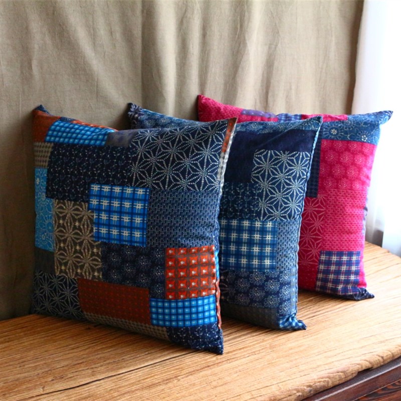 中式拼花印花抱枕靠垫民族风抱枕套客厅沙发靠枕茶室茶厅