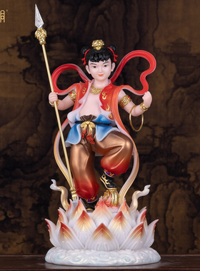 哪吒三太子汉白玉神像家用供奉