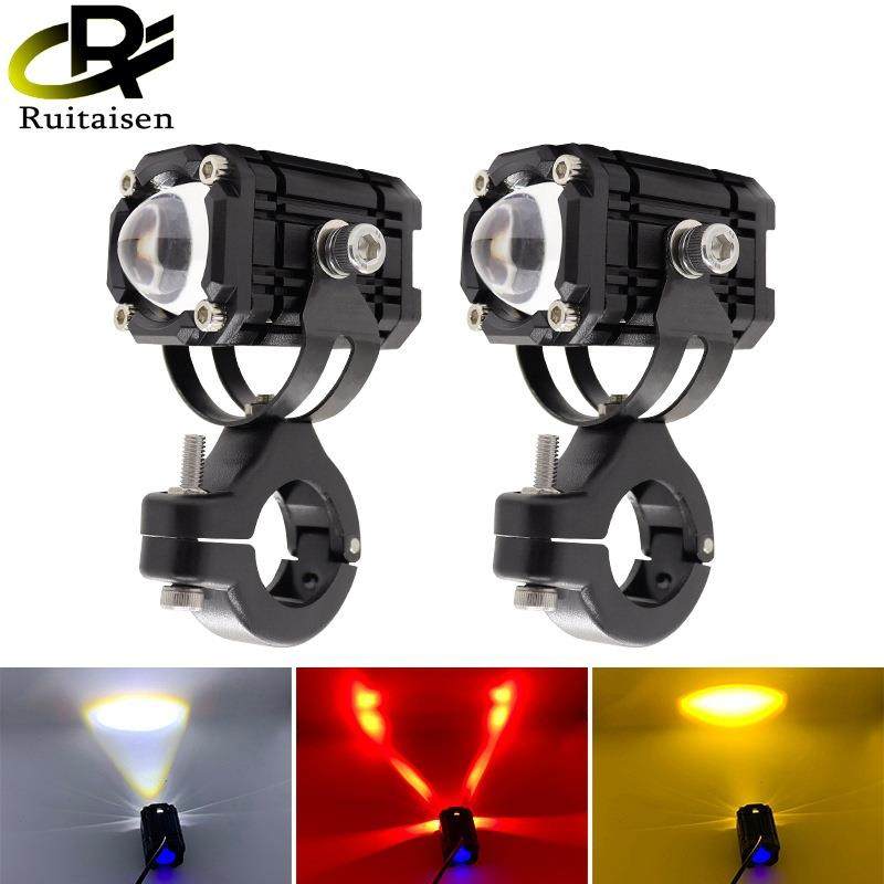 自带开关爆闪摩托车电动车射灯大灯 外置摩托车小钢炮强光LED车灯