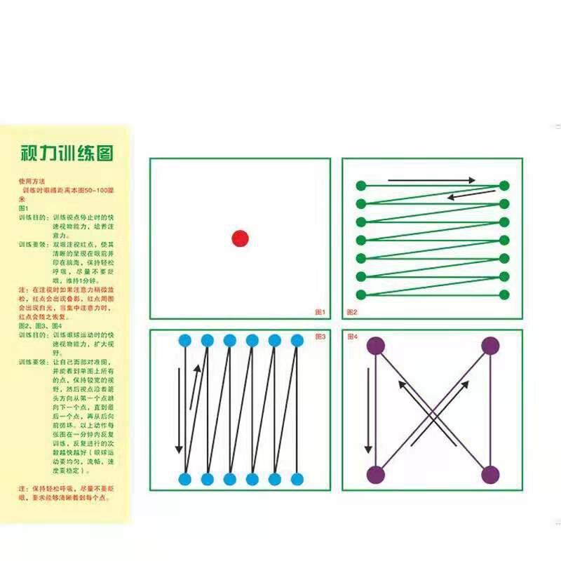 儿童散光恢复训练图远视图矫正视力表眼肌运动家用眼睛增视远眺图