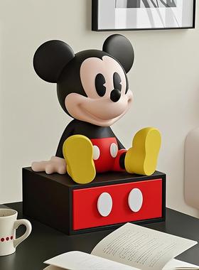 卡通米奇电视柜桌面摆件玄关钥匙收纳置物柜梳妆台装饰品乔迁礼物