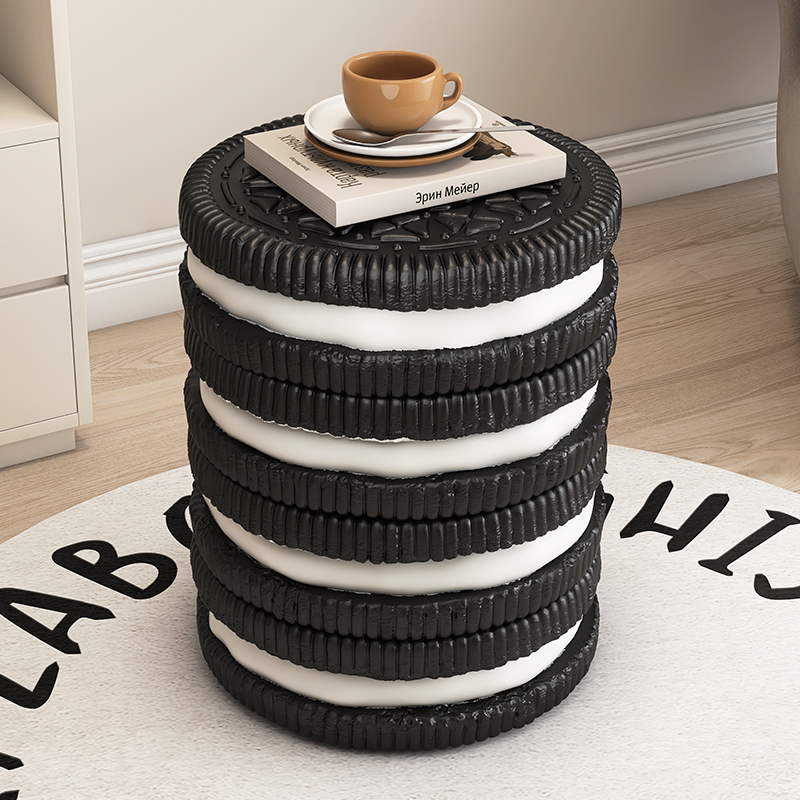 沙发边柜边几牀头置物架客厅小茶几装F饰品摆件圆凳牀头柜创意家