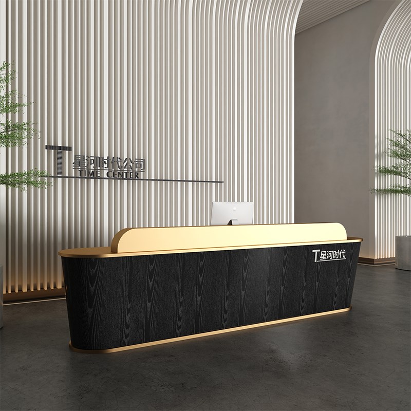 现代简约烤漆公司收银台办美容院酒店咨询K桌定制服务台公室前台