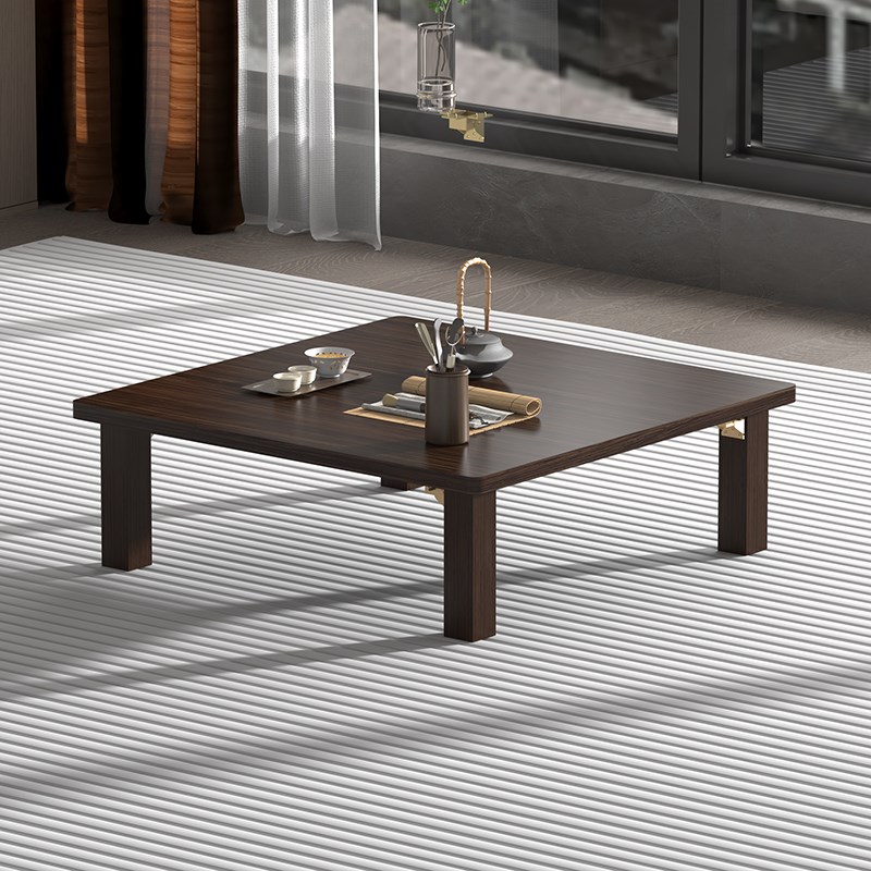 折叠桌榻榻米茶几l家用炕桌实木方桌正方形炕上饭桌学习矮桌飘窗