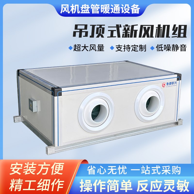 吊顶式新风机组中央空调水冷暖空调柜式机组新风系统空气处理机组