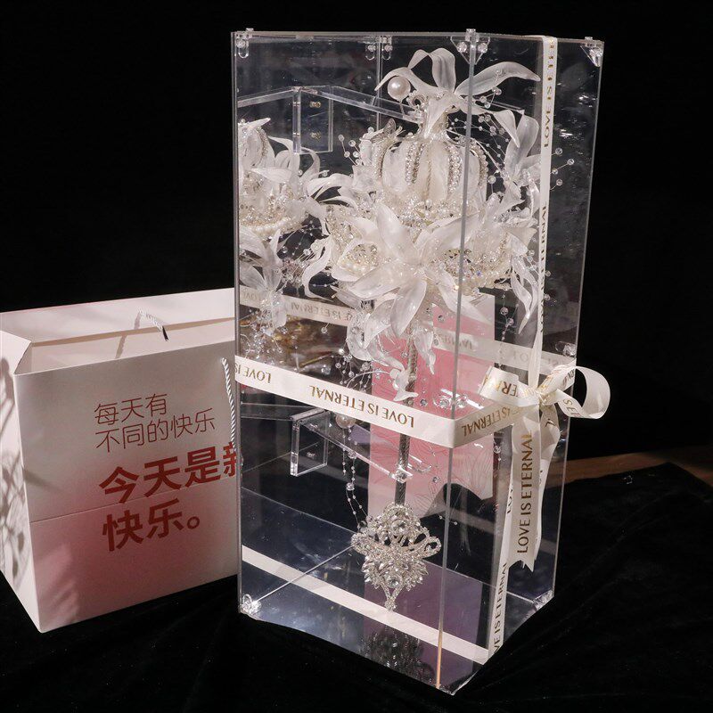 权杖手捧花diy材料包出嫁新娘结婚新婚礼物婚纱成品团扇重工高级