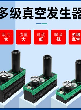 大流量大吸力多级真空发生器AFS系列气动带表替代PIAB气动真空泵