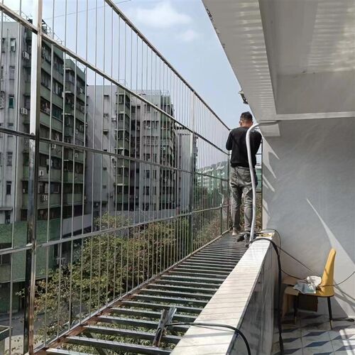 正宗304广州不锈钢202防盗网阳台飘网儿童防护栏实心隐形网雨棚