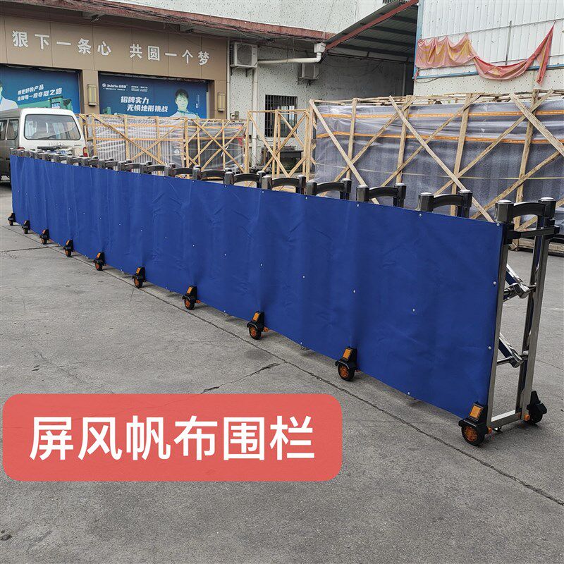 手动伸缩门铝合金推拉门学校厂房隔离围栏不锈钢移动平移门折叠门