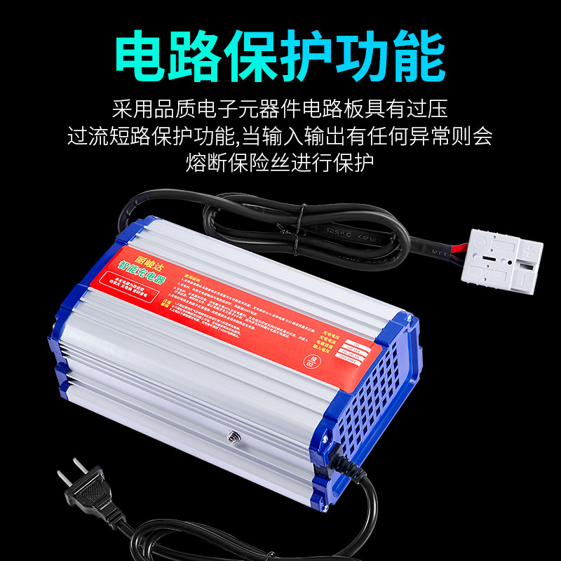 电动叉车充电器12V10A24v12a18a60v15a堆高车升降机24V30A充电器