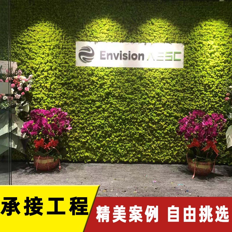 仿真苔藓植物背景墙室内景观绿植苔藓墙面装饰假青藓挂壁景观造景