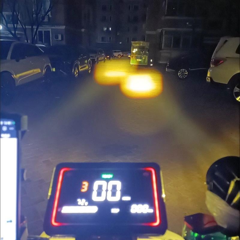 聚光灯透镜激光汽车LED电动四轮车中网雾灯远近一体双光路面射灯