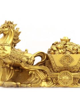 纯铜马锭饰品马车会让你一夜暴富居家财运饰品