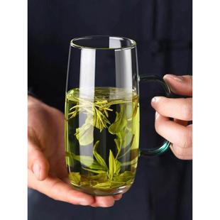 采购产品日本绿茶玻璃杯，男士带柄水杯，家庭招待绿茶杯，水晶杯