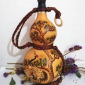 蜂蜡防渗随身烙画 画墨刻酒壶收藏彩绘装 水天然酒葫芦手工艺品摆