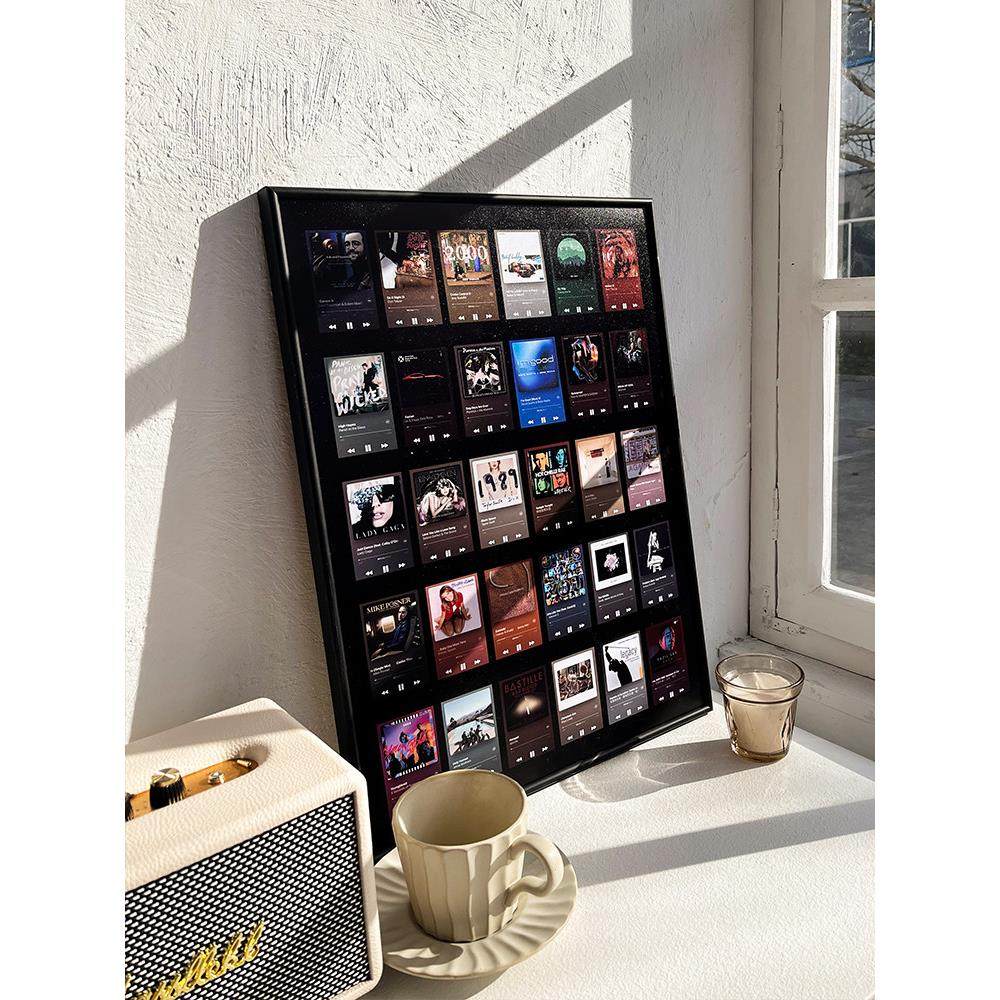 nfc音乐墙照片墙芯片贴画框歌曲流行专辑封面创意相框礼物diy定制,家居饰品,相框/画框,淘宝优惠券,粉丝福利购,淘宝优惠卷