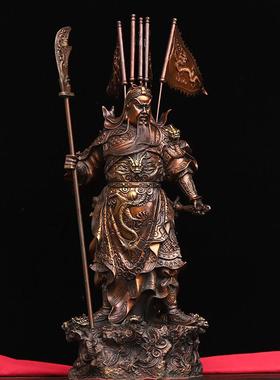 纯铜关公关帝关羽铜像饰品全铜九龙关公饰品超大店面开业礼品