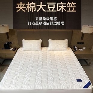 五星级酒店A类水洗棉夹棉大豆床笠床套席梦思床垫家用保护罩床罩