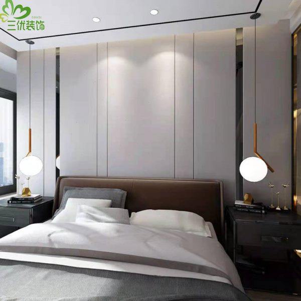 布艺现代轻奢风实木格栅饰面护墙板主卧室床头沙发硬包电视背景墙,家装主材,背景墙软包,淘宝优惠券,粉丝福利购,淘宝优惠卷