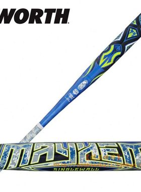 【精品棒球】美国Worth Mayhem初阶软硬式用合金垒球棒-实惠入门
