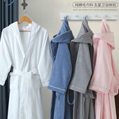 纯棉毛巾吸水速干成人四季 通用酒店料浴袍男浴衣冬睡袍女春秋新款