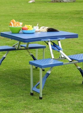 ABS塑料户外折叠桌便携式桌子 野餐桌宣传桌摆摊桌蓝色绿色展业桌