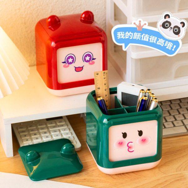 笔筒可爱大容量学生桌面收纳盒女孩公室多分格文具创意自律神器,收纳整理,首饰盒,淘宝优惠券,粉丝福利购,淘宝优惠卷