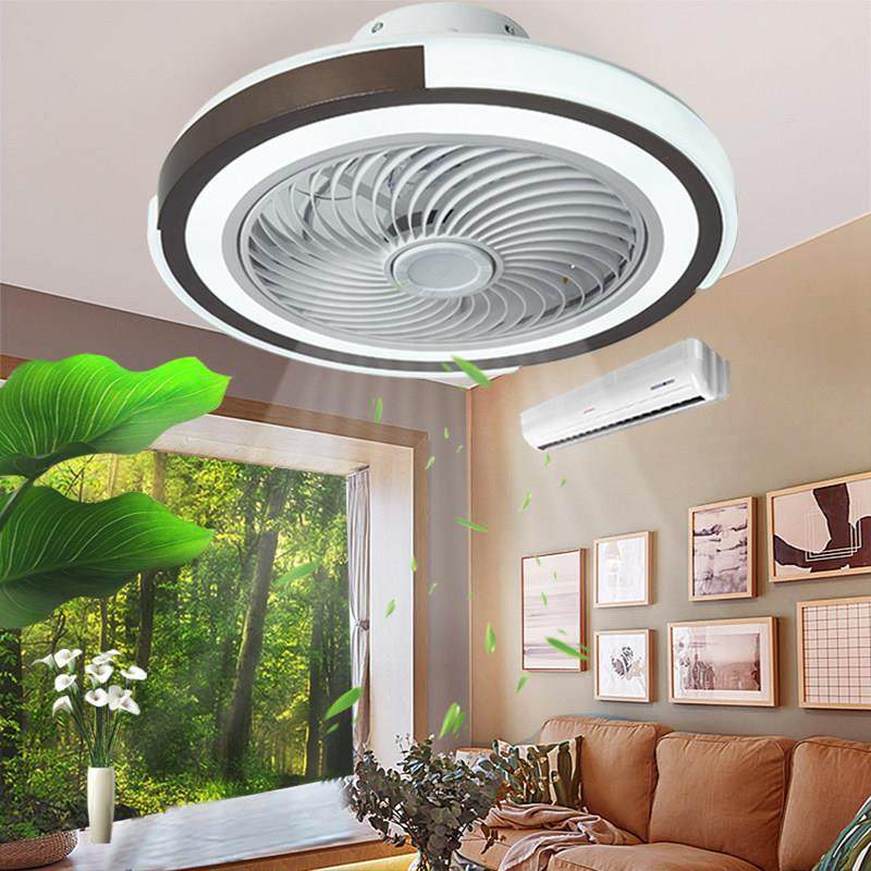 吸顶风扇灯卧室超薄隐形LED吊扇灯餐厅客厅家用电风扇吊顶一体灯