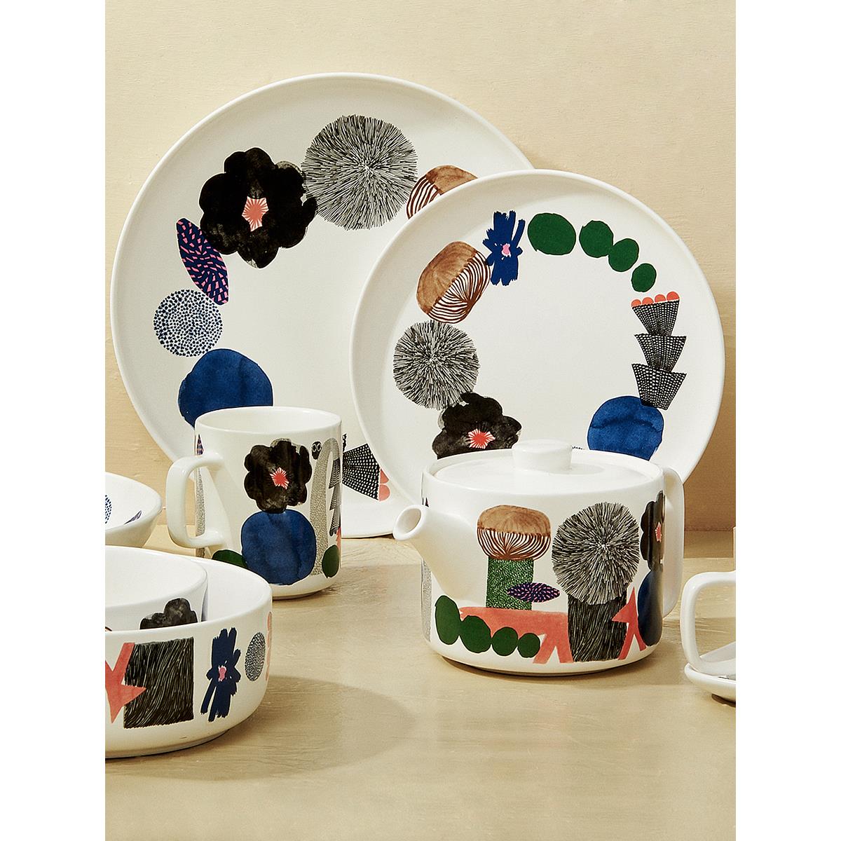 芬兰Alivedesign陶瓷餐具家用菜汤盘子碗碟马克杯茶壶杯创意设计