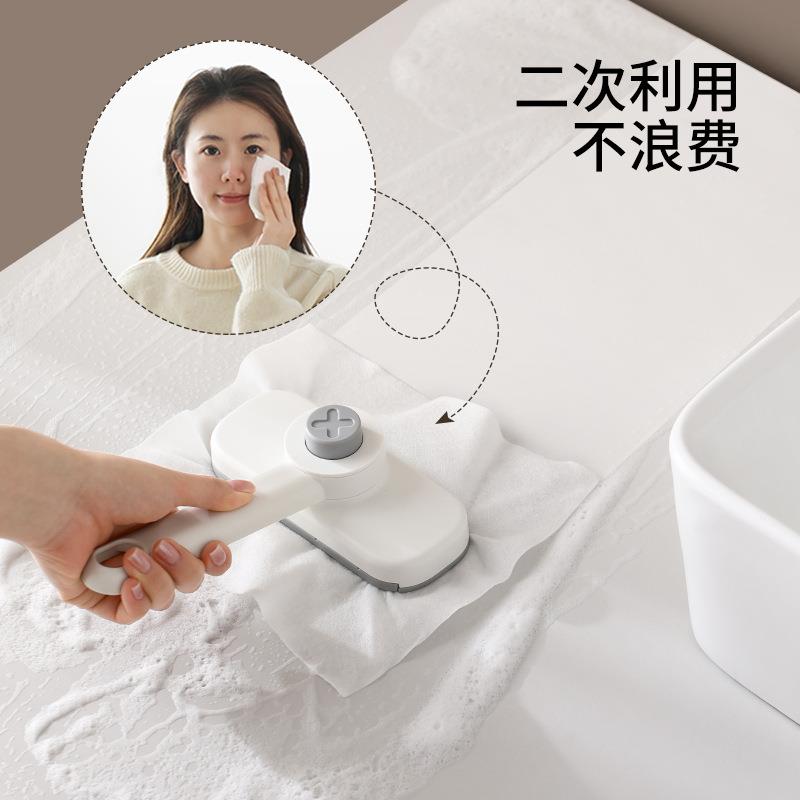 FaSoLa懒人免手洗迷你小拖布家用新款夹抹布静电除尘洗脸巾小拖把