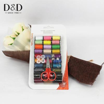 24色加长黑塑管吸卡40pcs吊卡针线套装DIY手工多色编织剪刀缝补