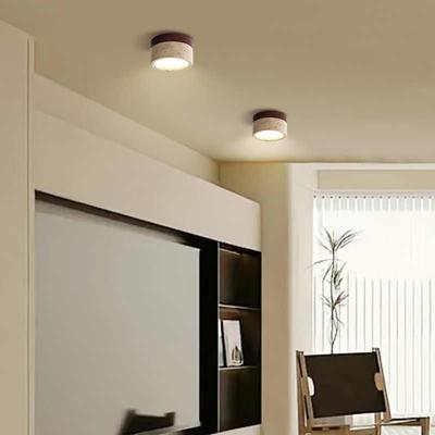 侘寂风明装筒灯led客厅无主灯中古卧室过道走廊玄关复古吸顶射灯