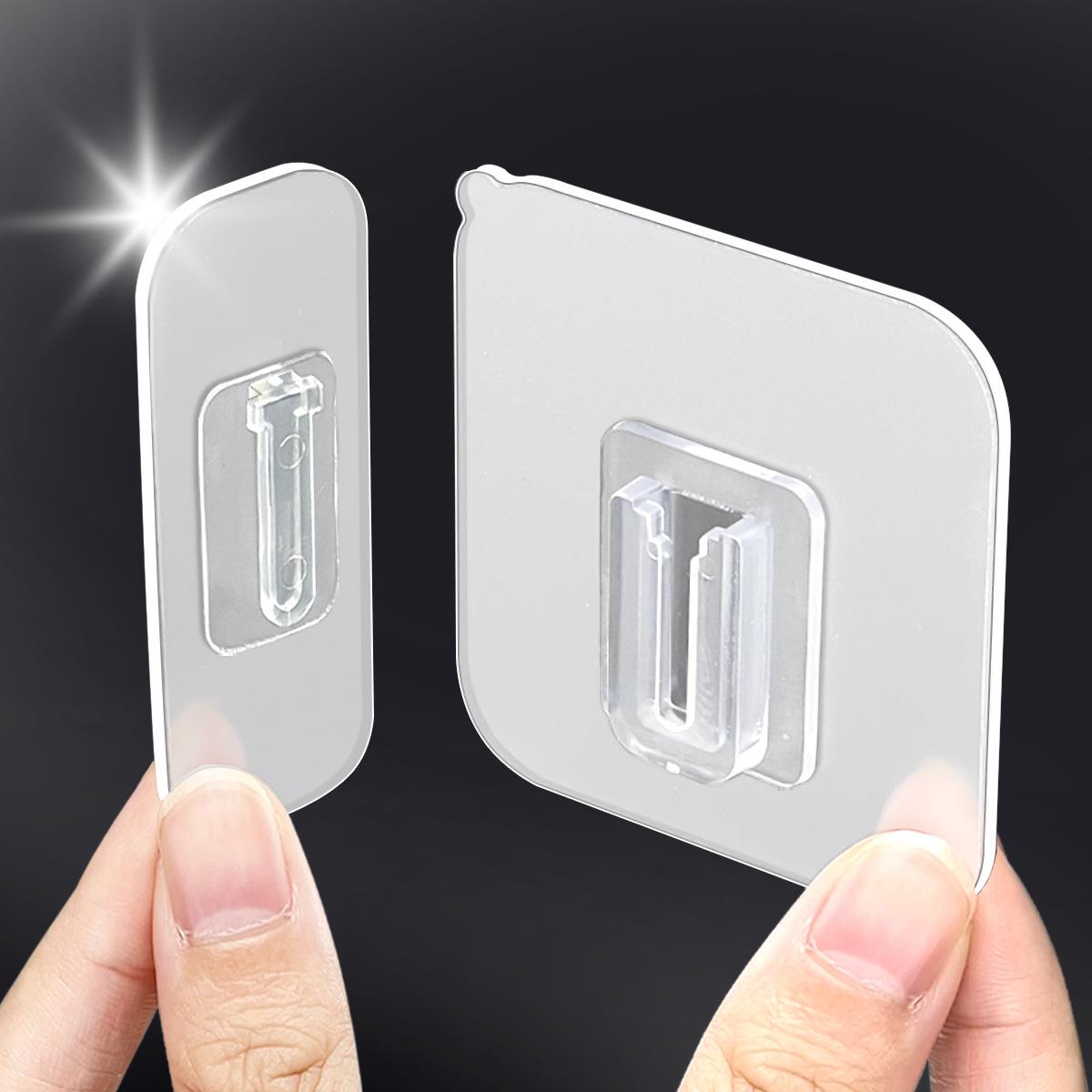 无痕粘胶子母扣墙上壁挂卡扣贴曲面挂钩排插路由器固定器强力粘钩