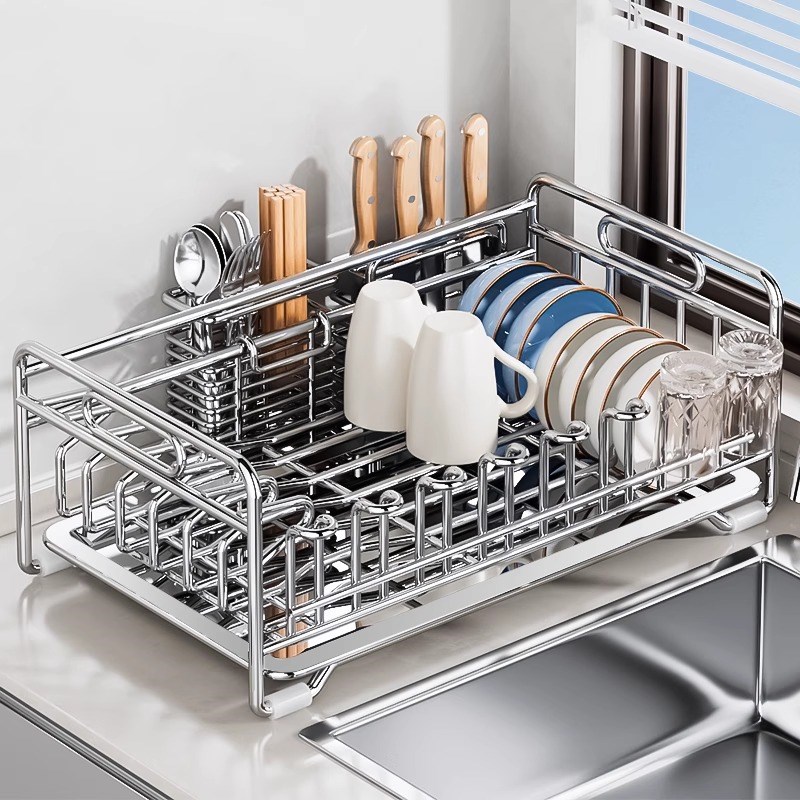 304不锈钢厨房置物架家s用碗碟收纳架碗架沥水篮放碗筷碗盘沥水架