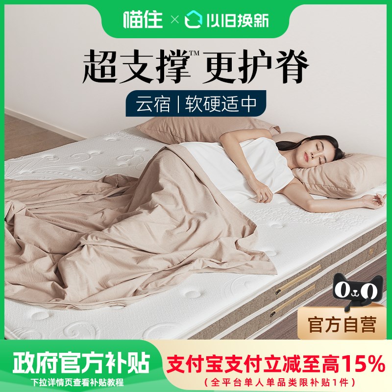 【政府补贴15%】林芃云宿席梦思床垫厚20cmP家用卧室独立弹簧乳胶