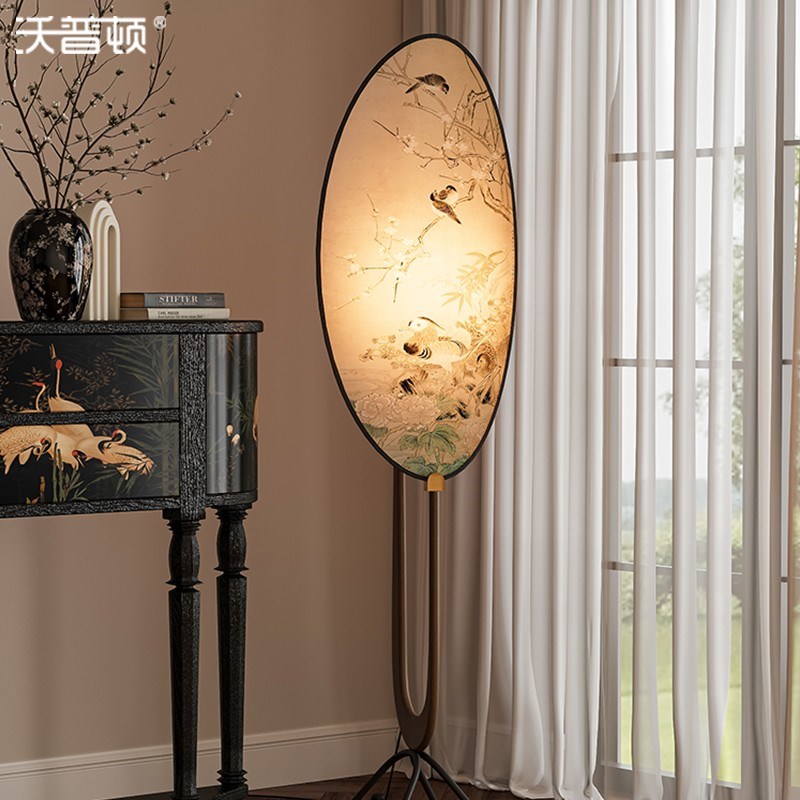 宋代美学灯中古风落地灯客厅高级感轻奢J卧室屏风新中式摆件氛围